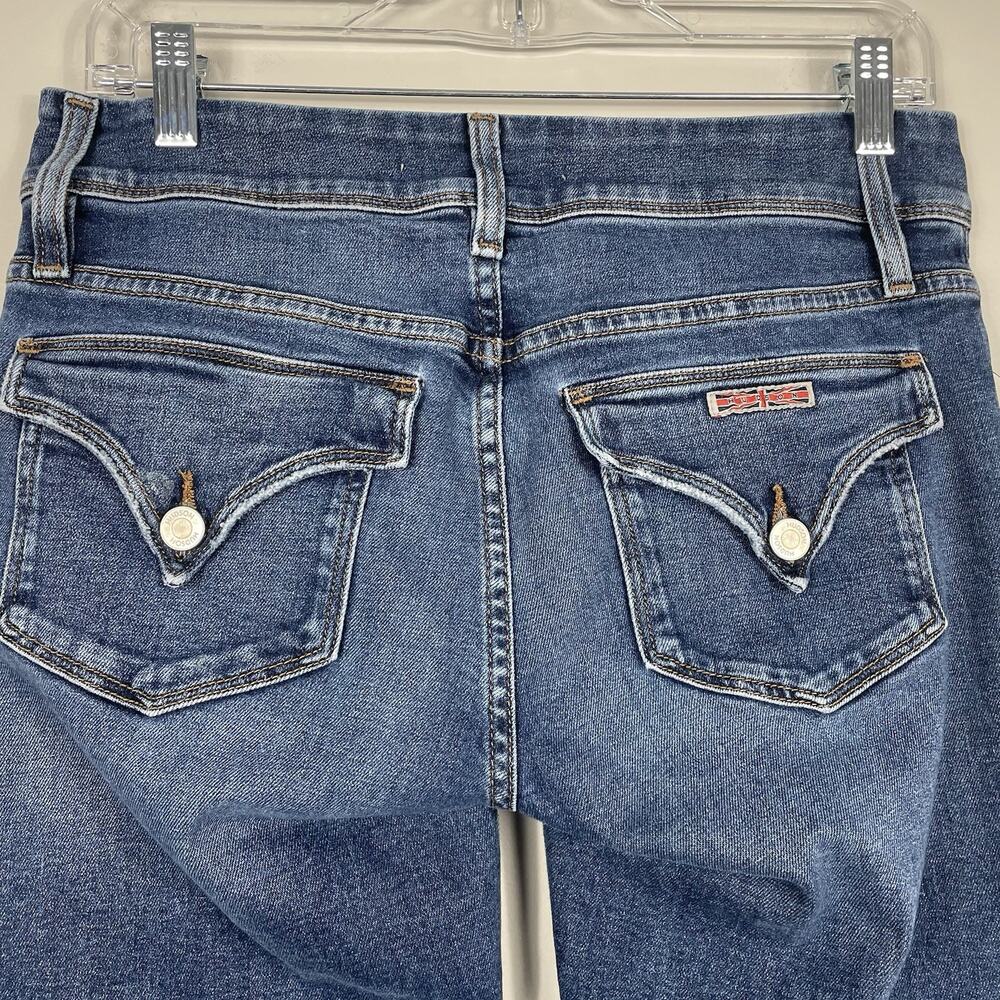 Hudson Beth Jeans Size 28 Olympic Blue Baby Boot Cigarette Flap Pockets FLAW